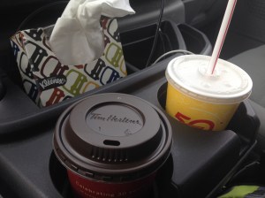 filled cup holders
